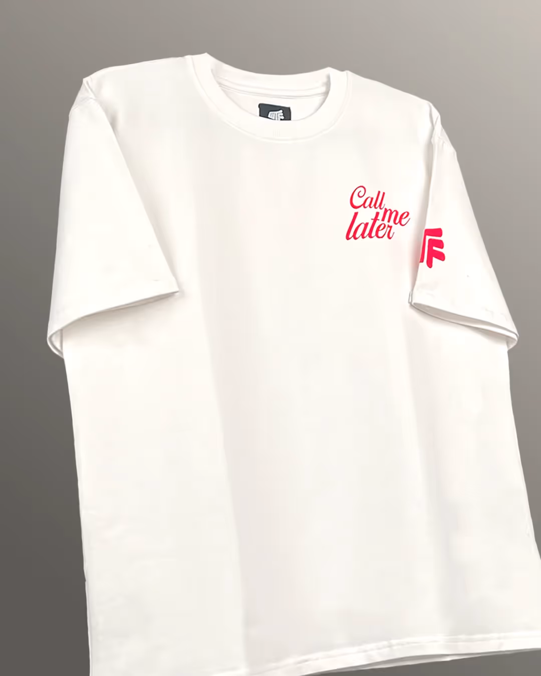 Deadlines Heavyweight White T-Shirt image 3