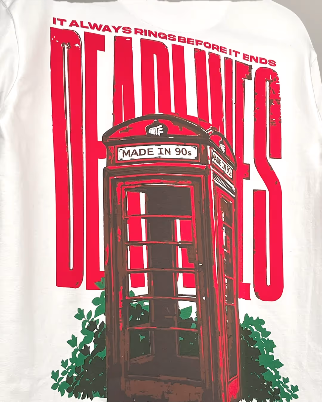Deadlines Heavyweight White T-Shirt image 8