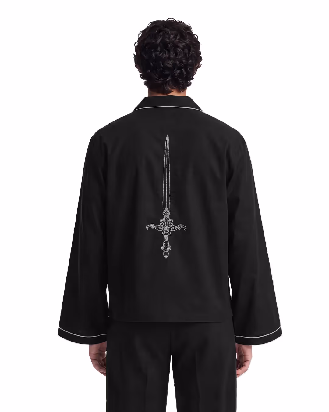 Death Oath Linen V-Neck Shirt image 1