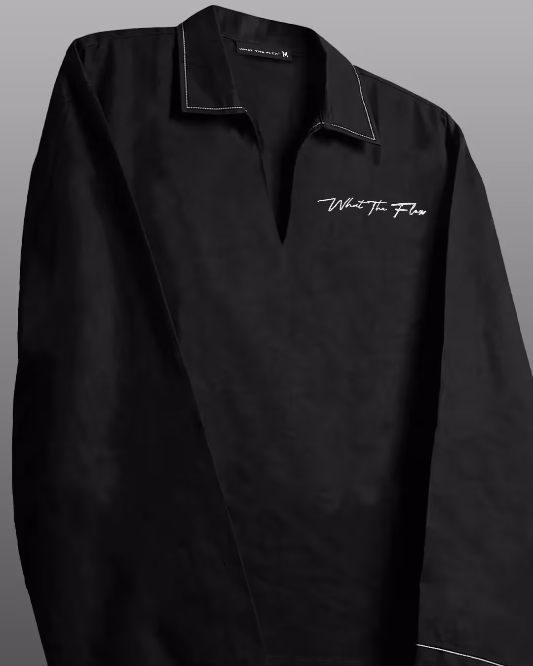 Death Oath Linen V-Neck Shirt image 5