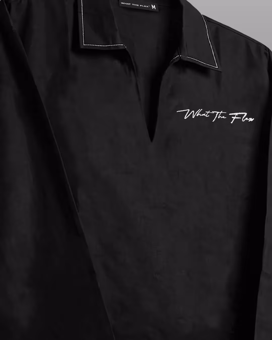 Death Oath Linen V-Neck Shirt image 8