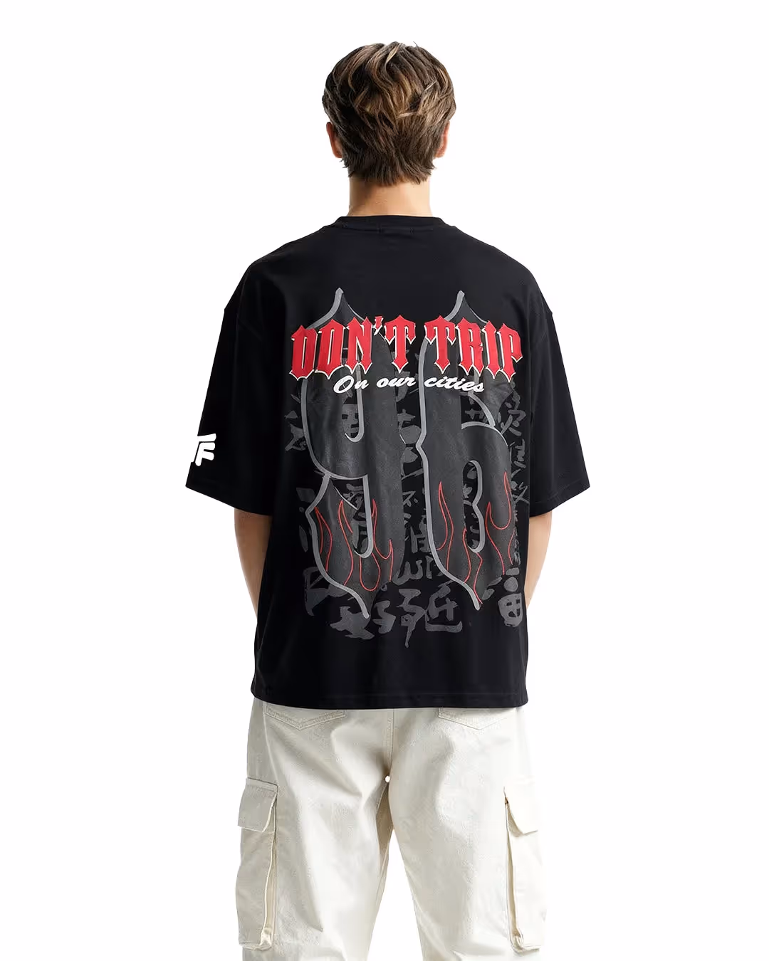 Don't Trip Black Oversized T-shirt image 1