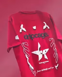 Dripcage Pink Heavyweight T-shirt image 3
