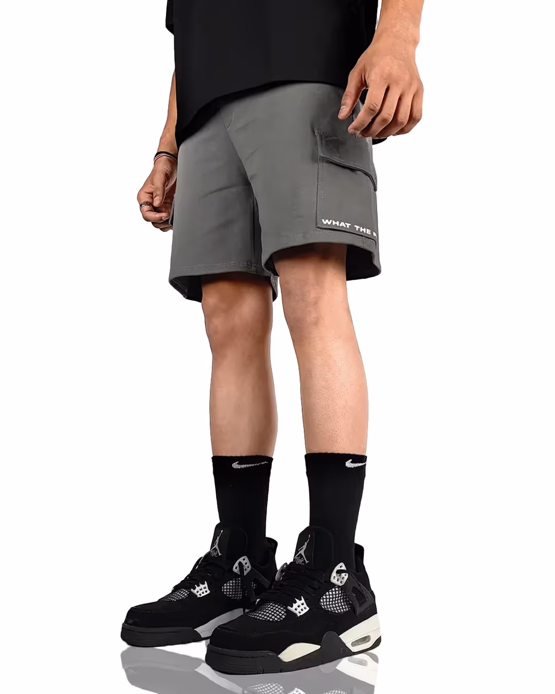 Dropzone Grey Cotton Shorts image 1