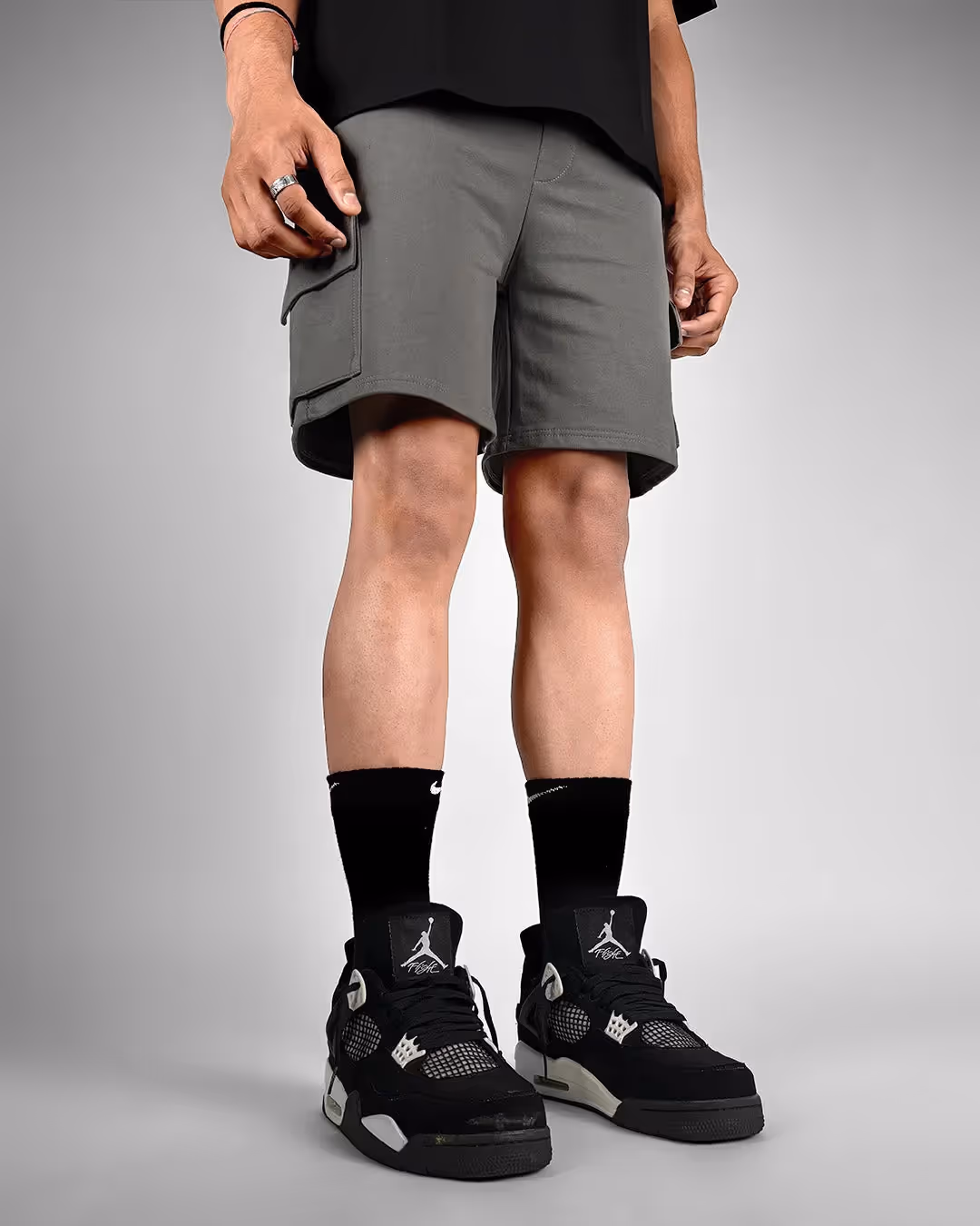 Dropzone Grey Cotton Shorts  image 3