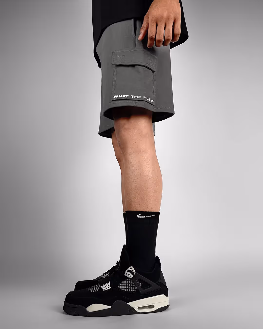Dropzone Grey Cotton Shorts  image 4