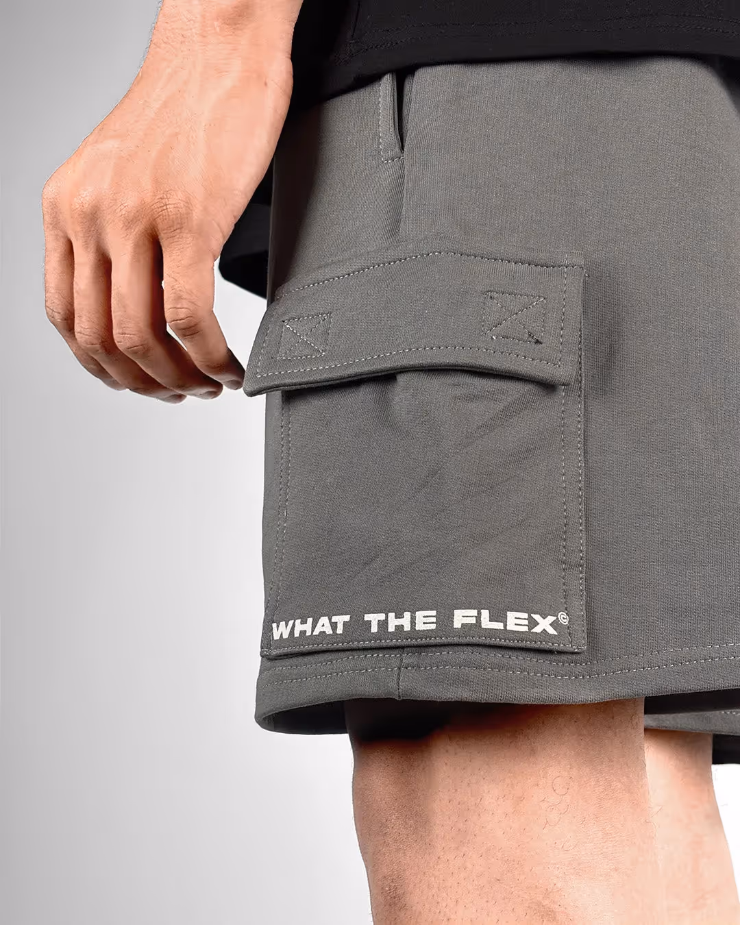 Dropzone Grey Cotton Shorts  image 6