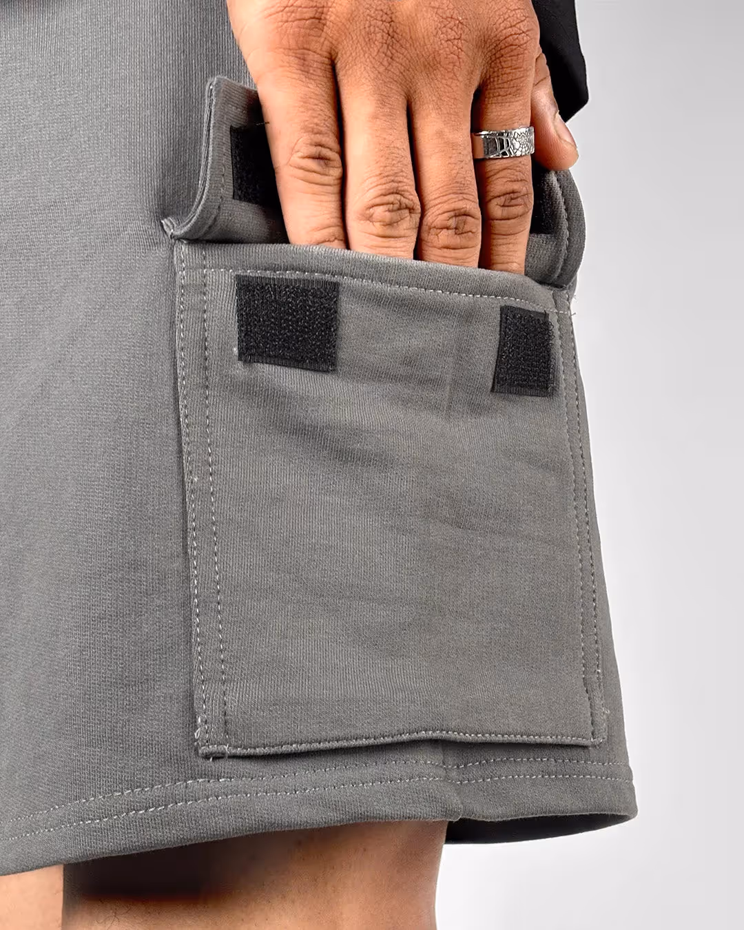 Dropzone Grey Cotton Shorts  image 7