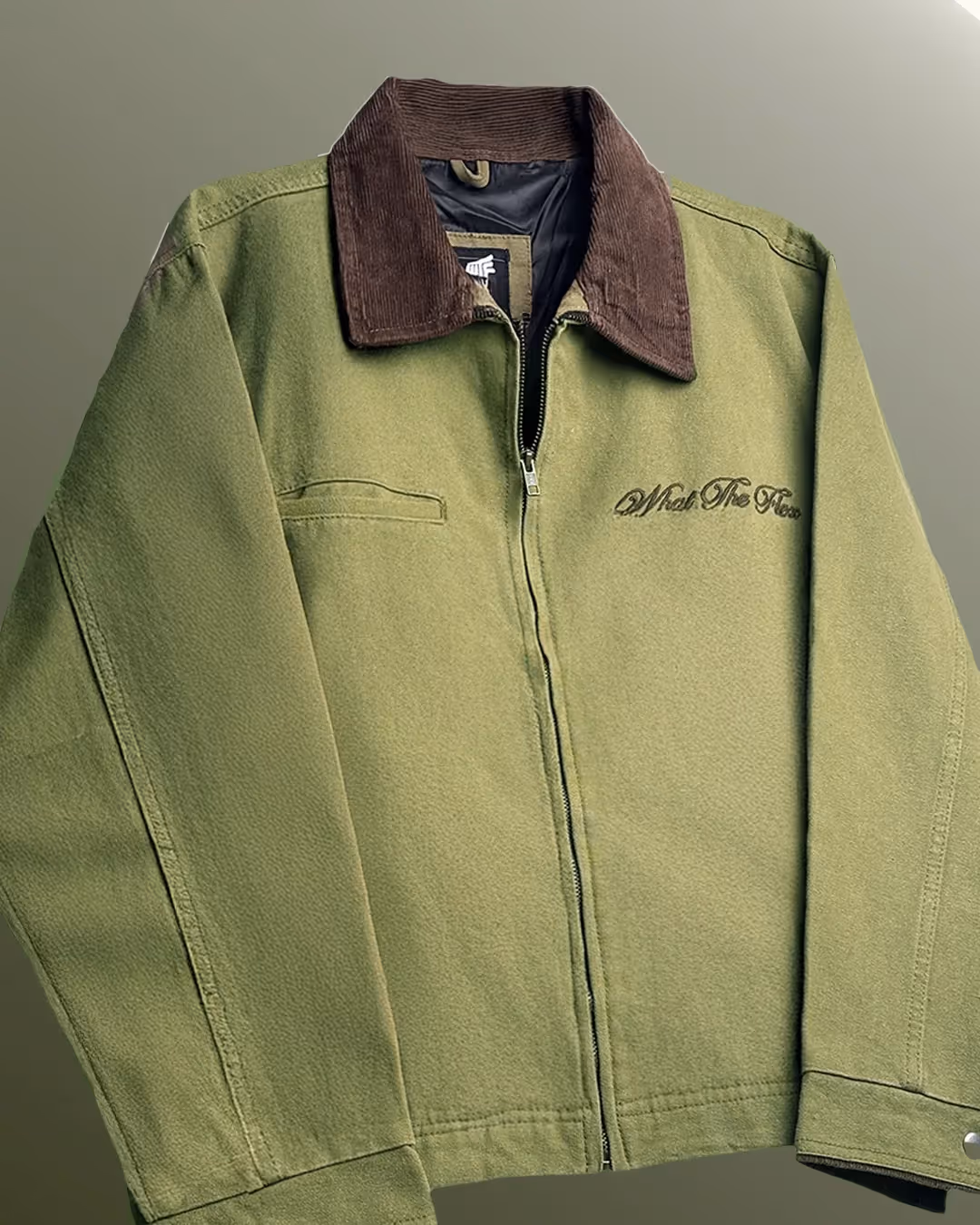 Elite Olive Denim Cord Jacket image 4