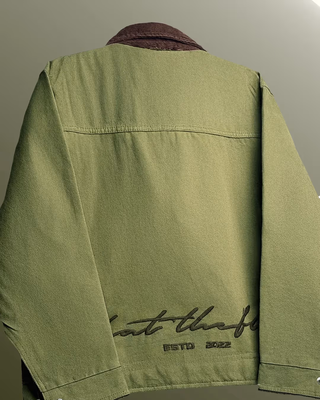 Elite Olive Denim Cord Jacket image 5
