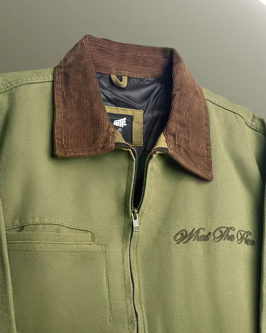 Elite Olive Denim Cord Jacket image 6