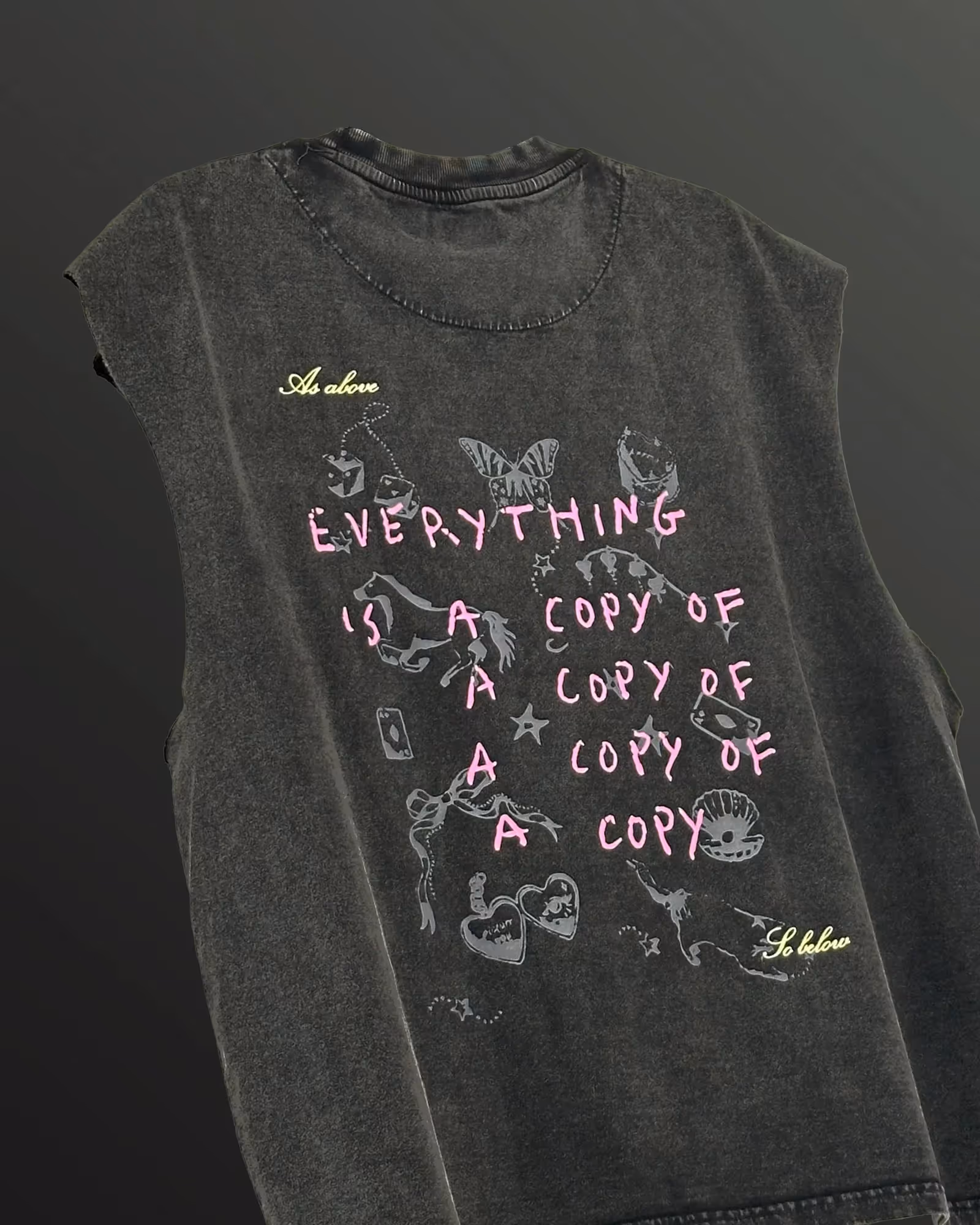 Everything Black Acid Wash Boxy Vest  image 2