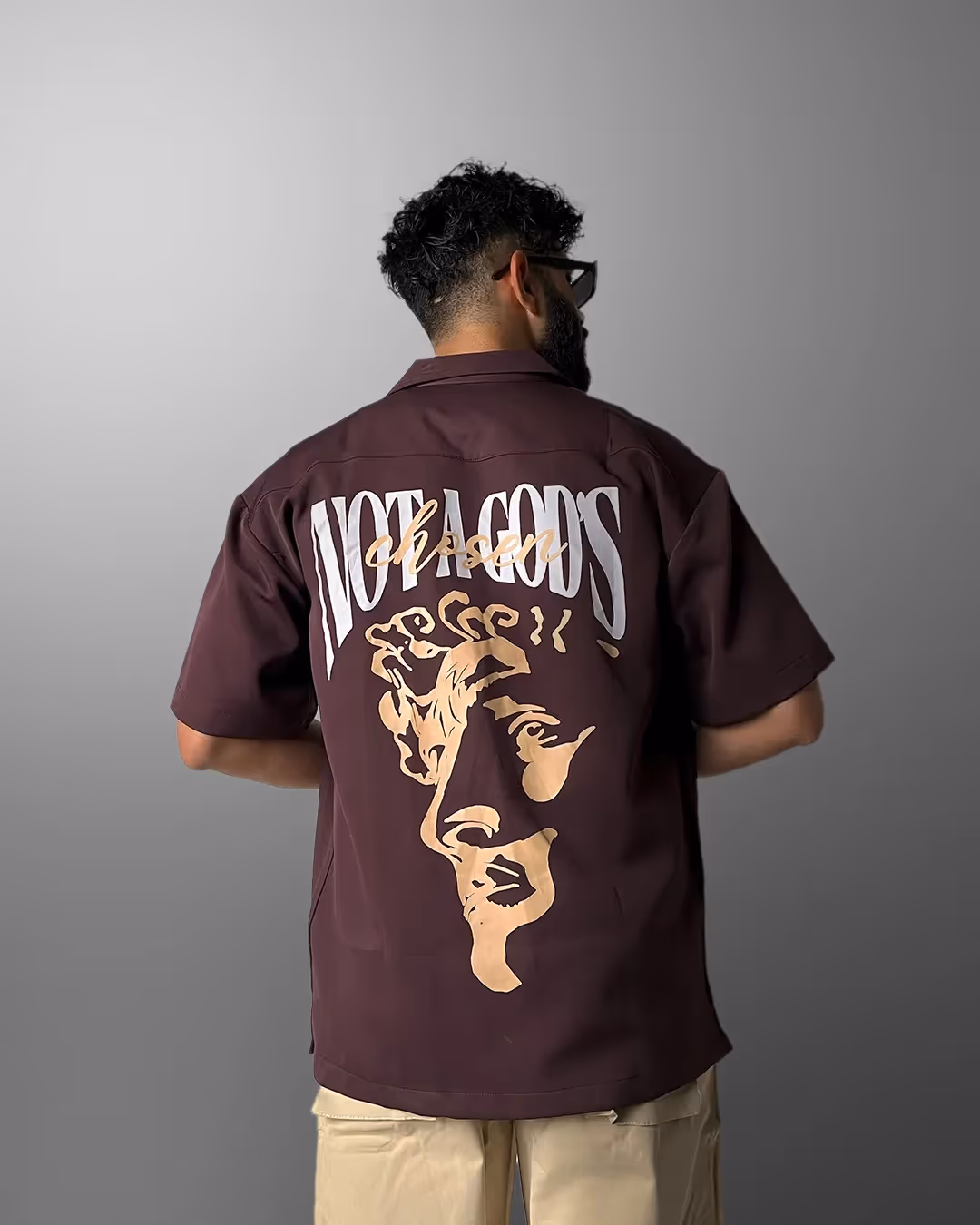 Face Of God Bowling Shirt image 3