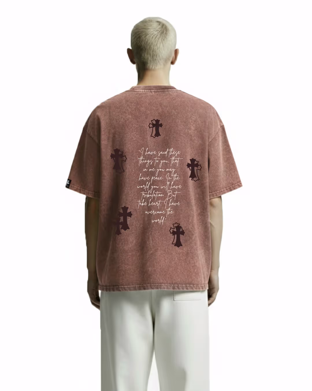 Fallen Fate Brown Acid Wash T-Shirt image 1