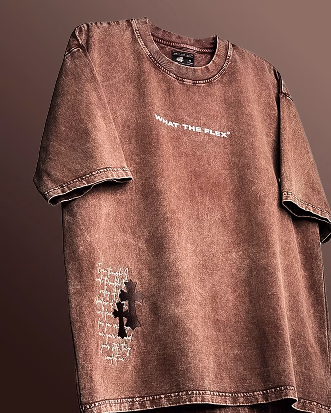 Fallen Fate Brown Acid Wash T-Shirt image 5