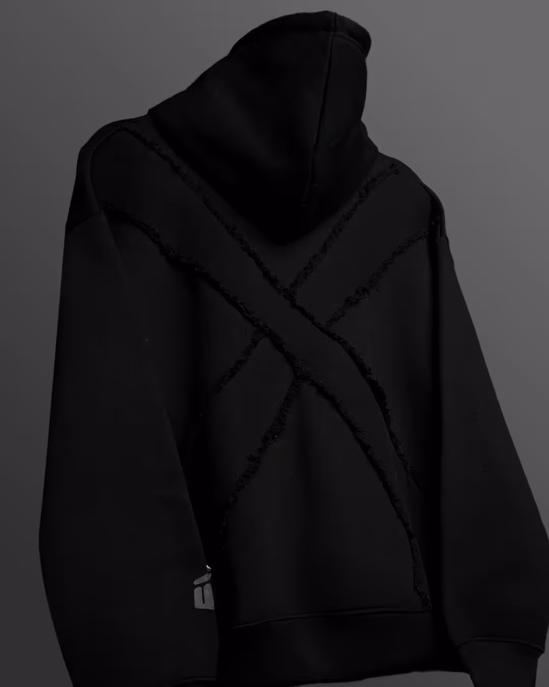 Fearless Black Boxy-Fit Hoodie image 4