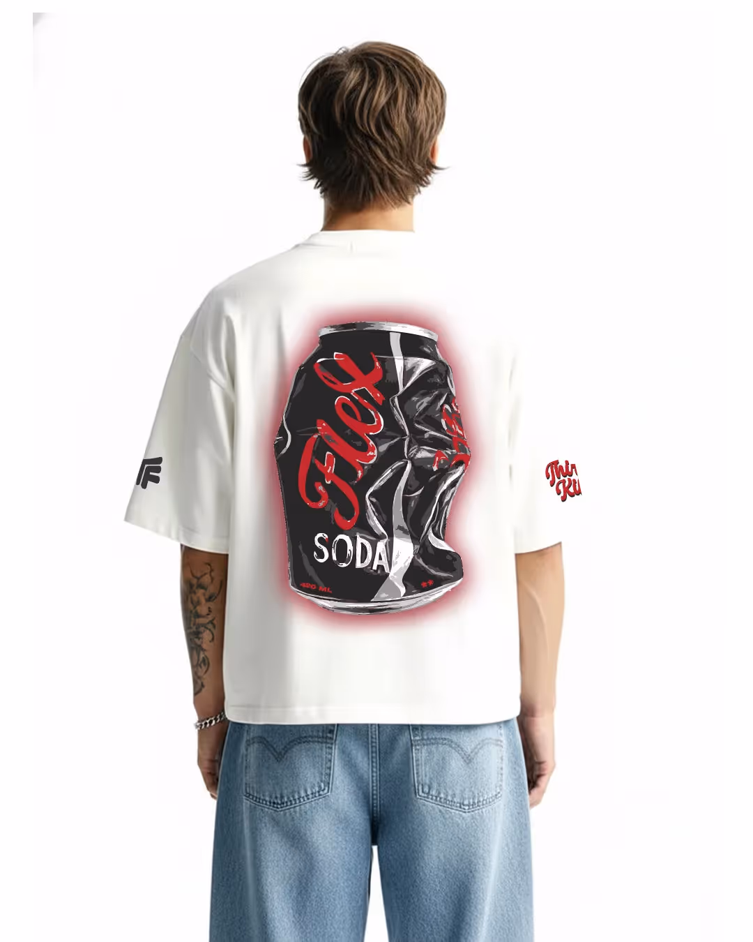 Flex Soda Boxy-Fit White T-Shirt image 1