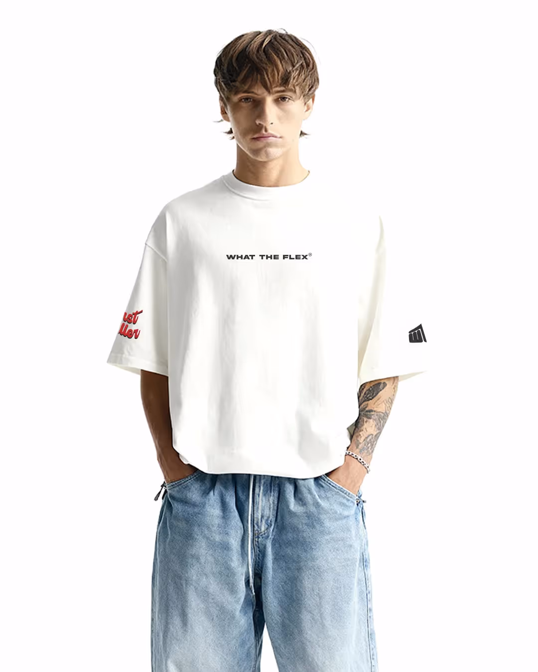 Flex Soda Boxy-Fit White T-Shirt image 2