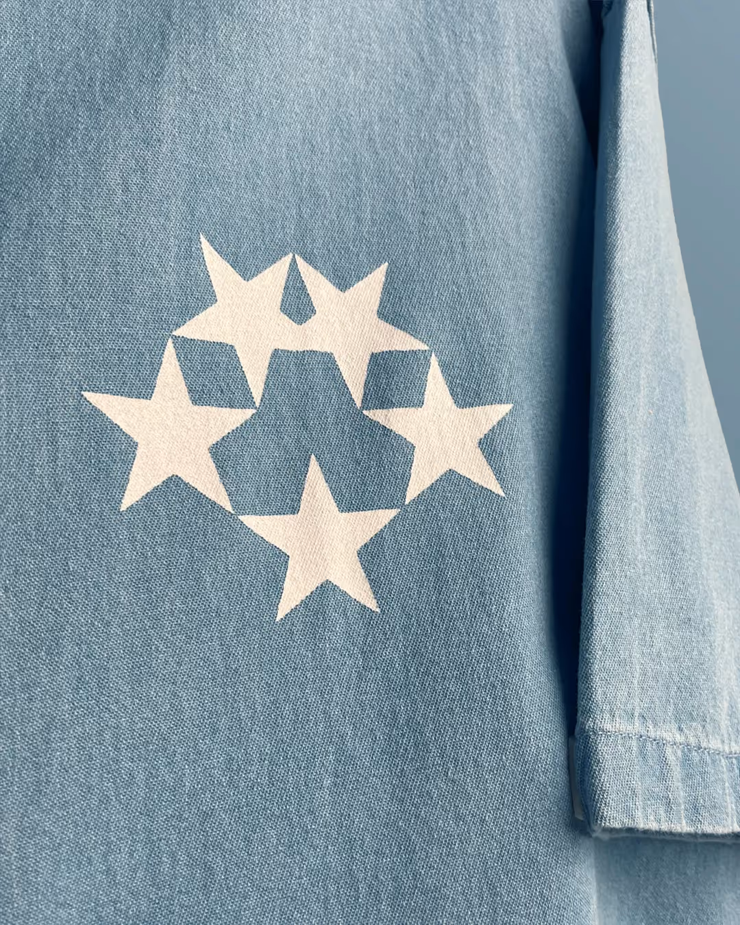 Flex Szn Blue Half Sleeve Denim Shirt image 12