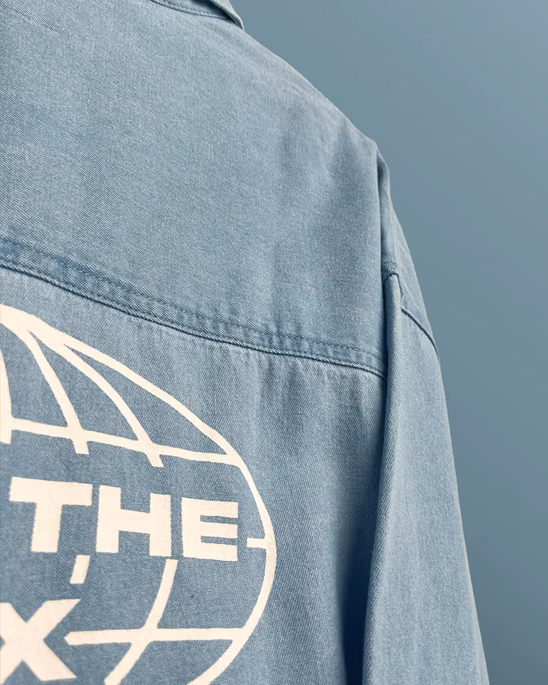 Flex Szn Blue Half Sleeve Denim Shirt image 13