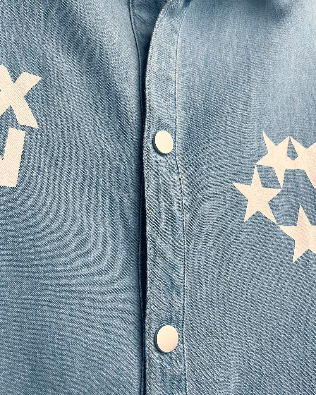Flex Szn Blue Half Sleeve Denim Shirt image 7