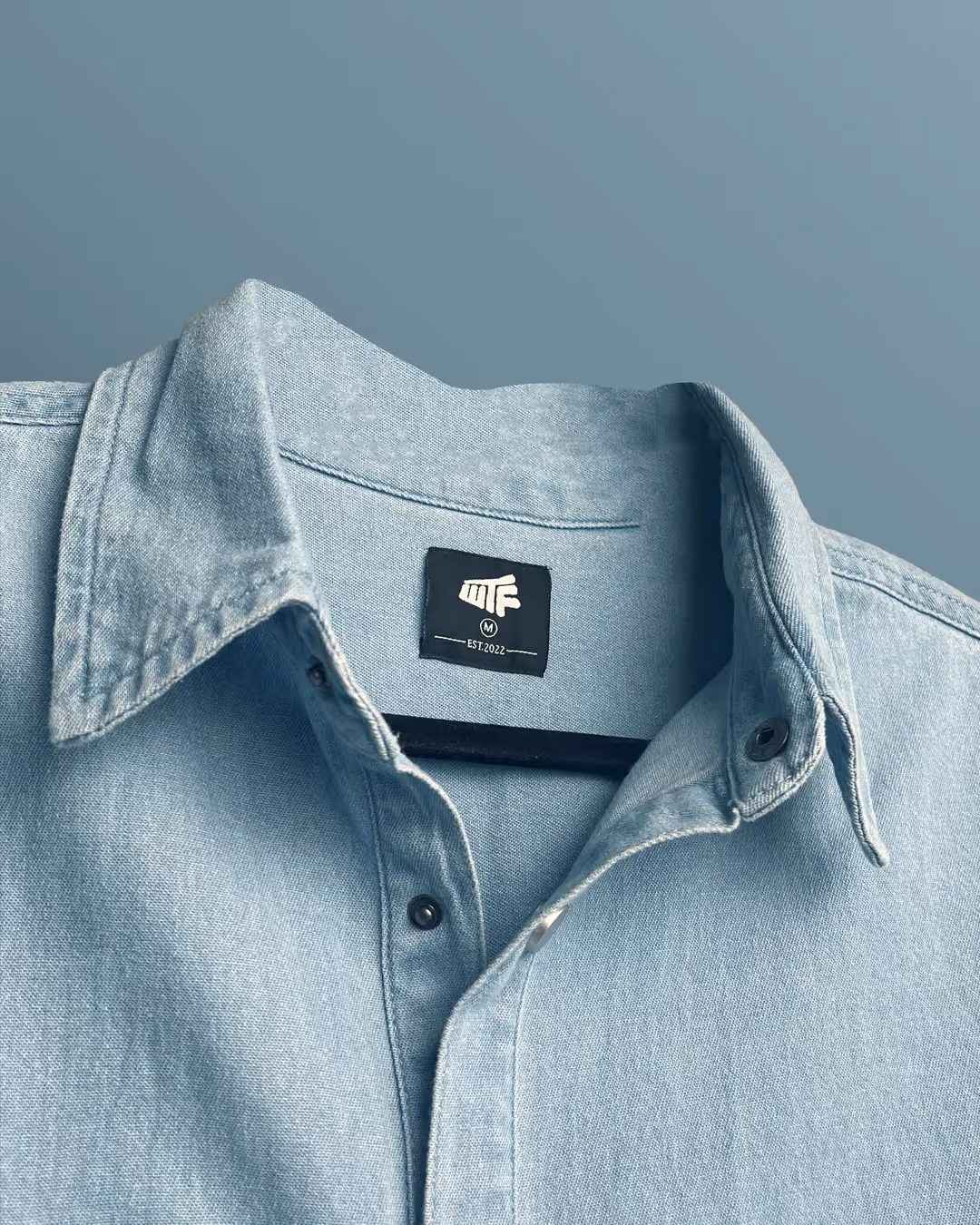Flex Szn Blue Half Sleeve Denim Shirt image 9