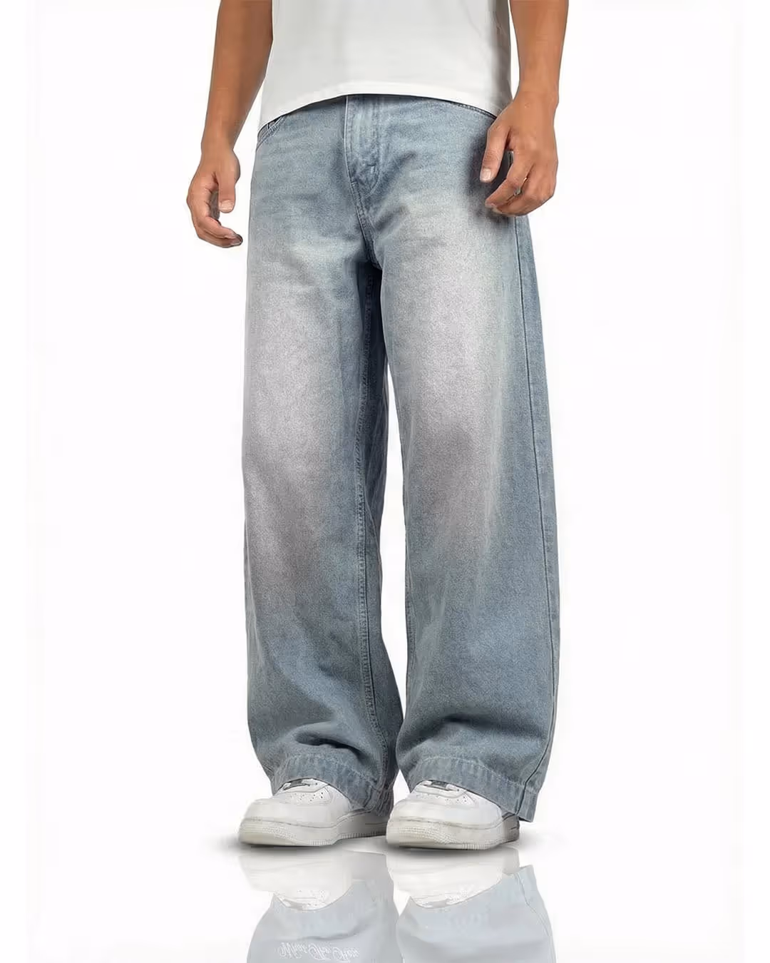 Frost Blue Baggy Jeans image 1