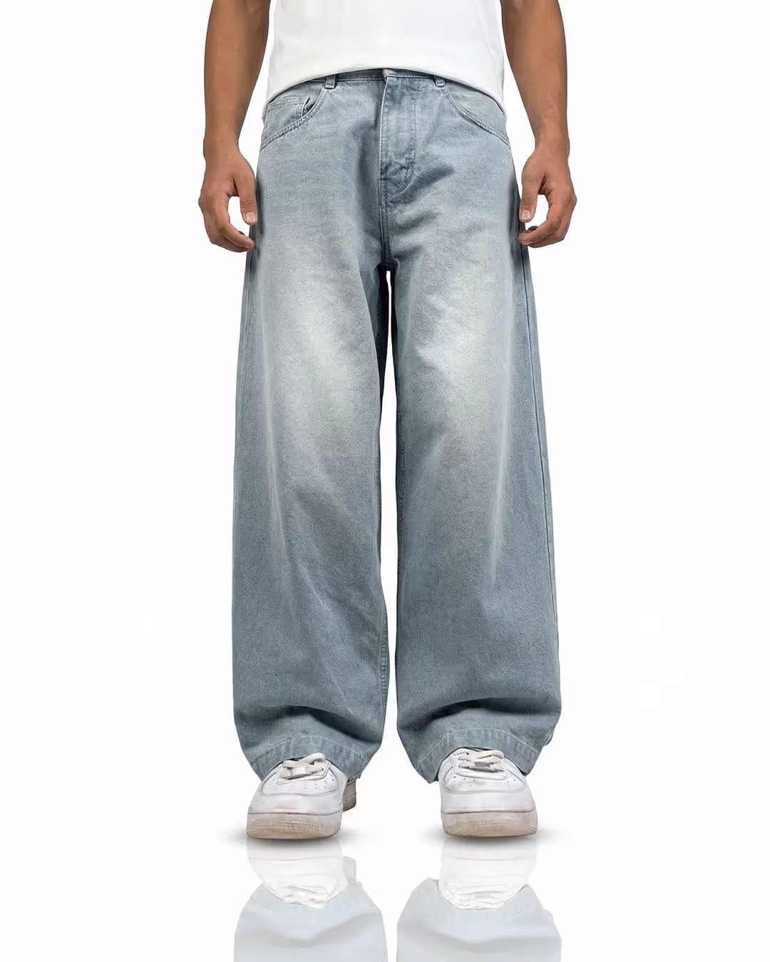 Frost Blue Baggy Jeans image 3