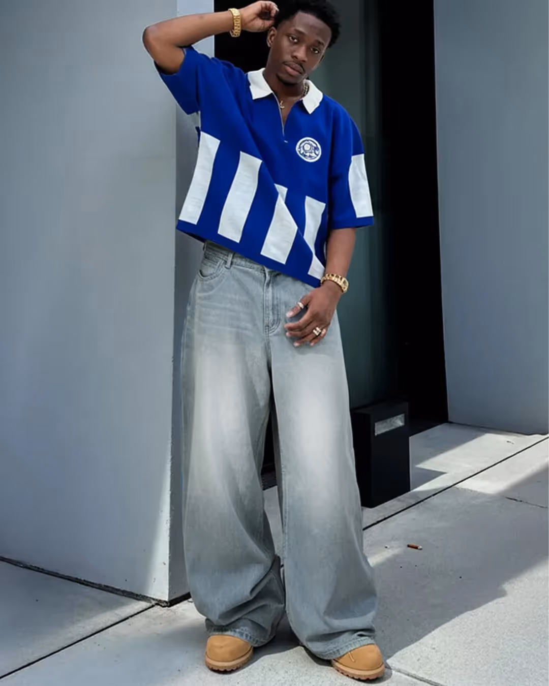Frost Blue Baggy Jeans image 4