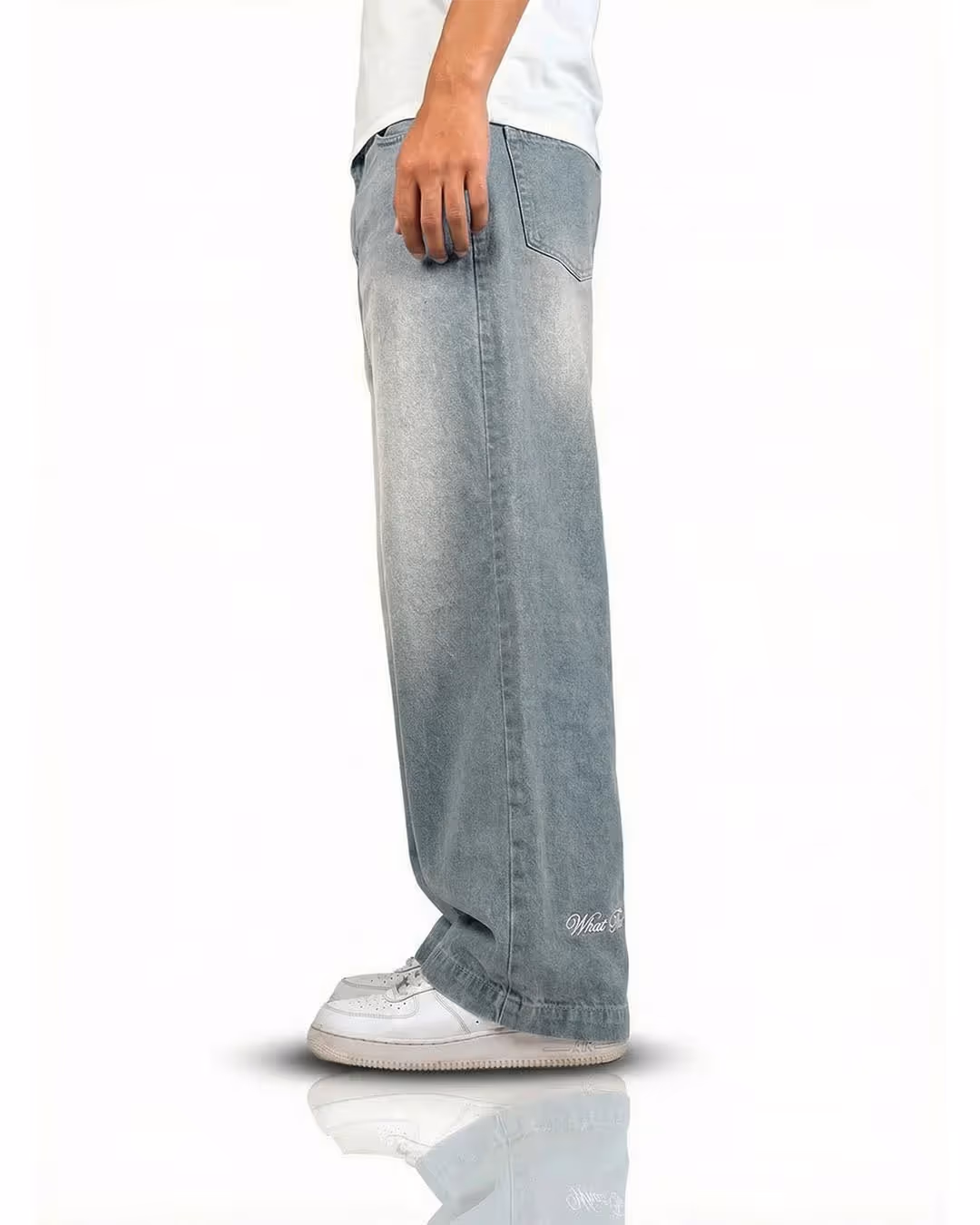 Frost Blue Baggy Jeans image 6