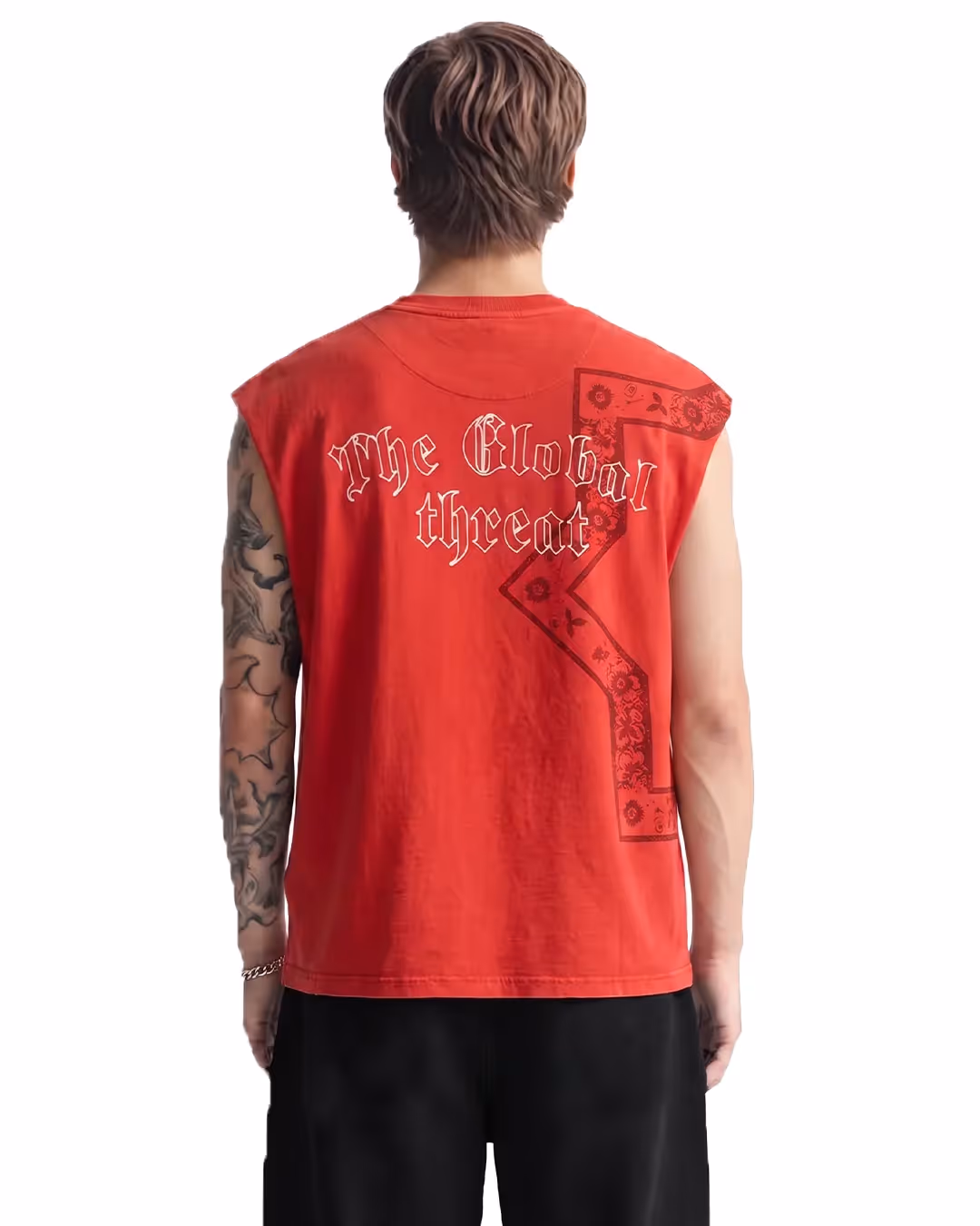Global Threat Red Acid Wash Boxy Vest image 2