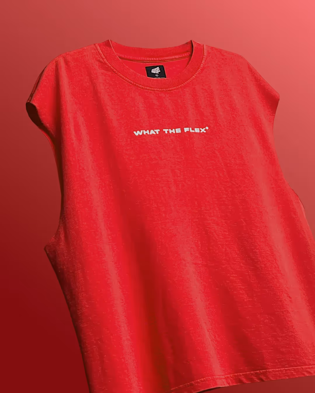 Global Threat Red Acid Wash Boxy Vest image 4