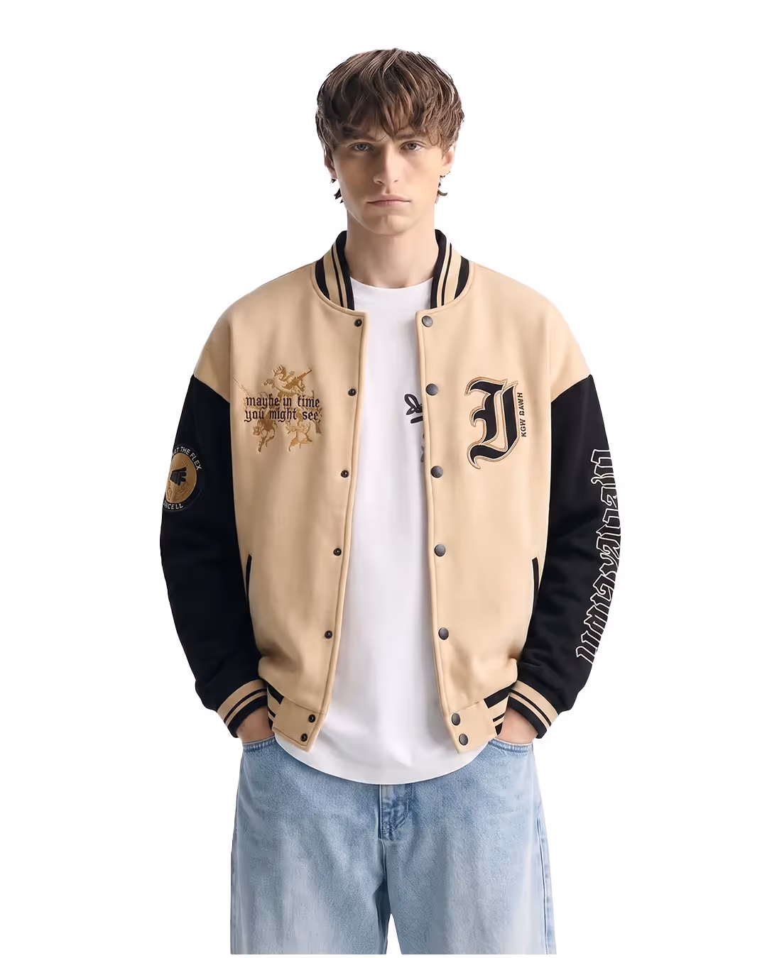 Goat Brown Varsity Jacket image 1