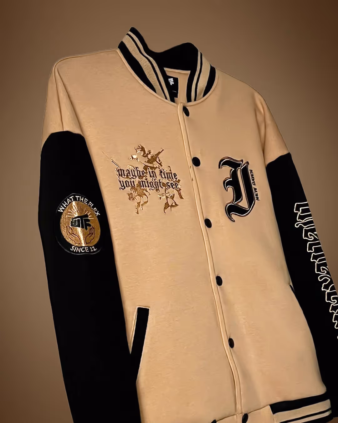 Goat Brown Varsity Jacket image 3