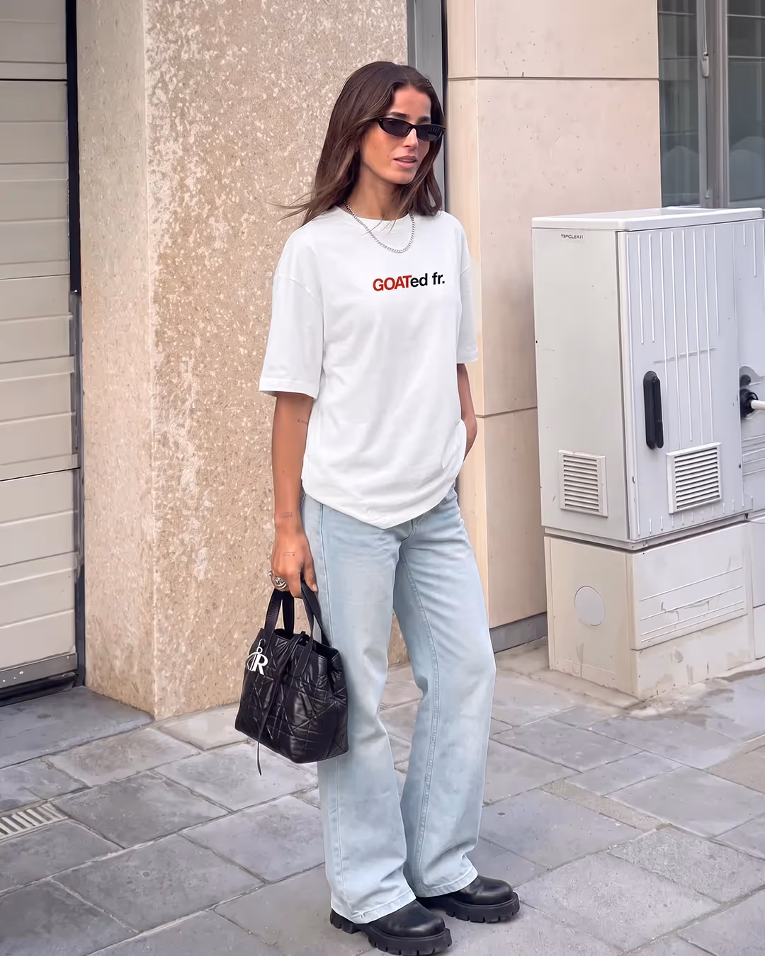 Goat Overnight Heavyweight White T-shirt image 2