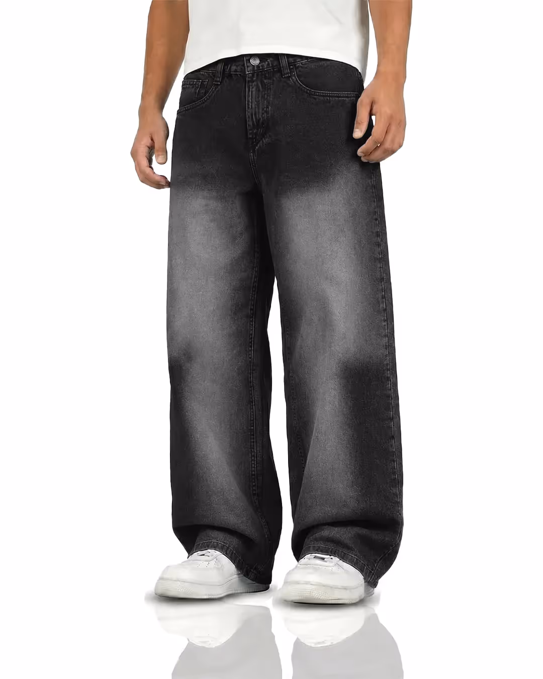 Graphite Black Baggy Jeans image 1