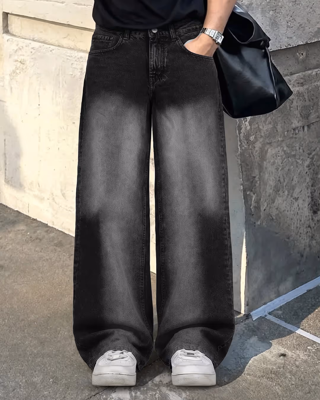 Graphite Black Baggy Jeans image 3