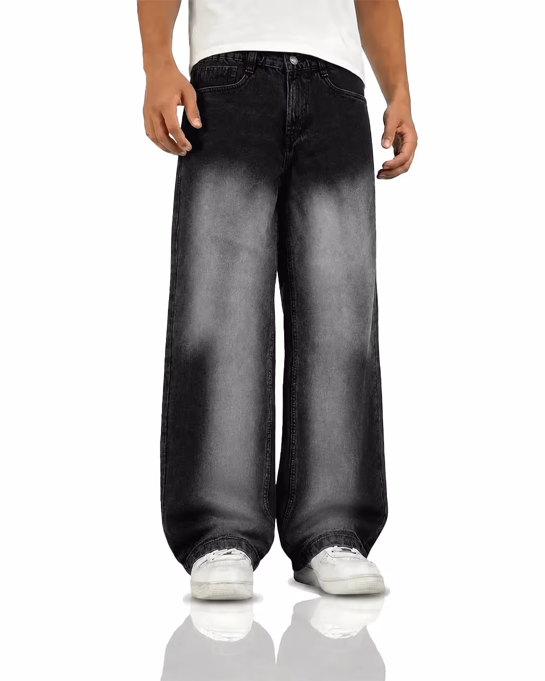 Graphite Black Baggy Jeans image 5