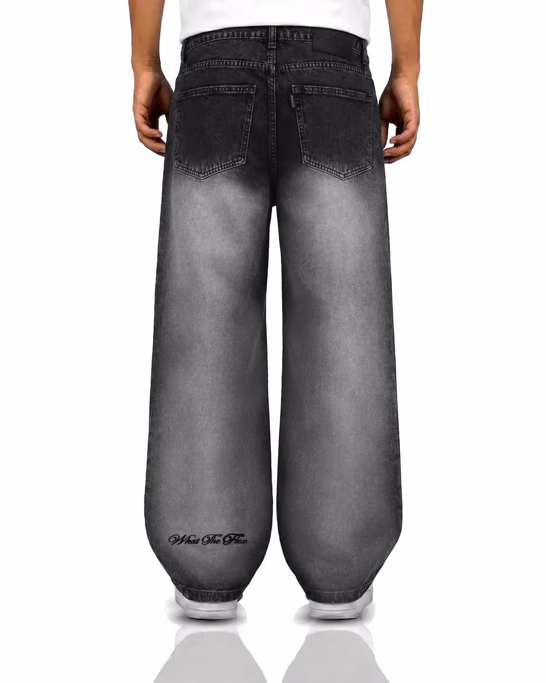 Graphite Black Baggy Jeans image 6