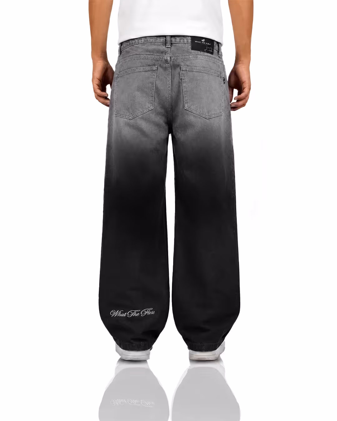Grey Dual Wash Baggy Jeans image 7