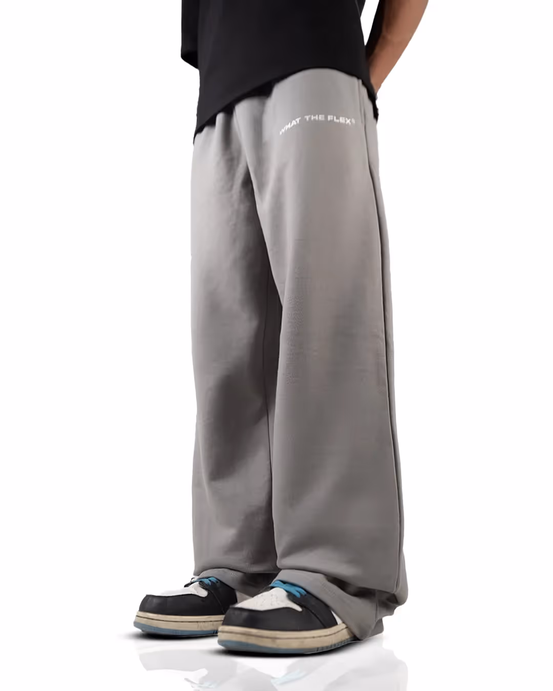 Grey Essential Cotton Pants image 1