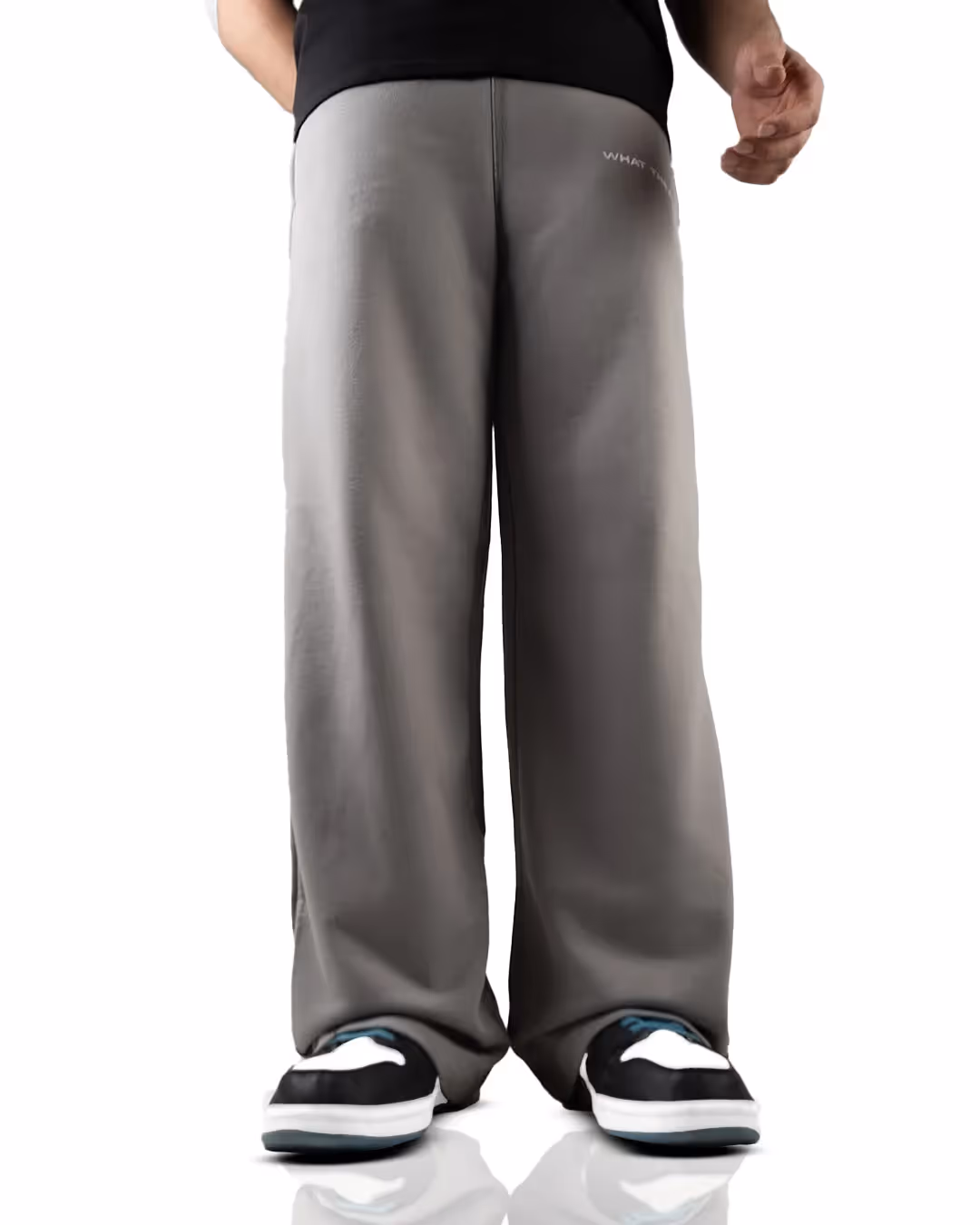 Grey Essential Cotton Pants  image 2