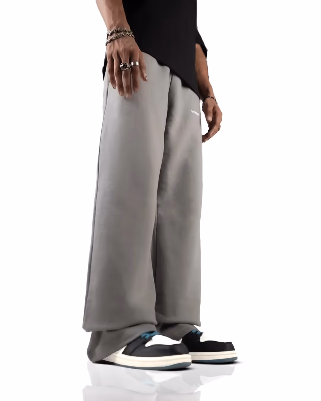 Grey Essential Cotton Pants  image 3