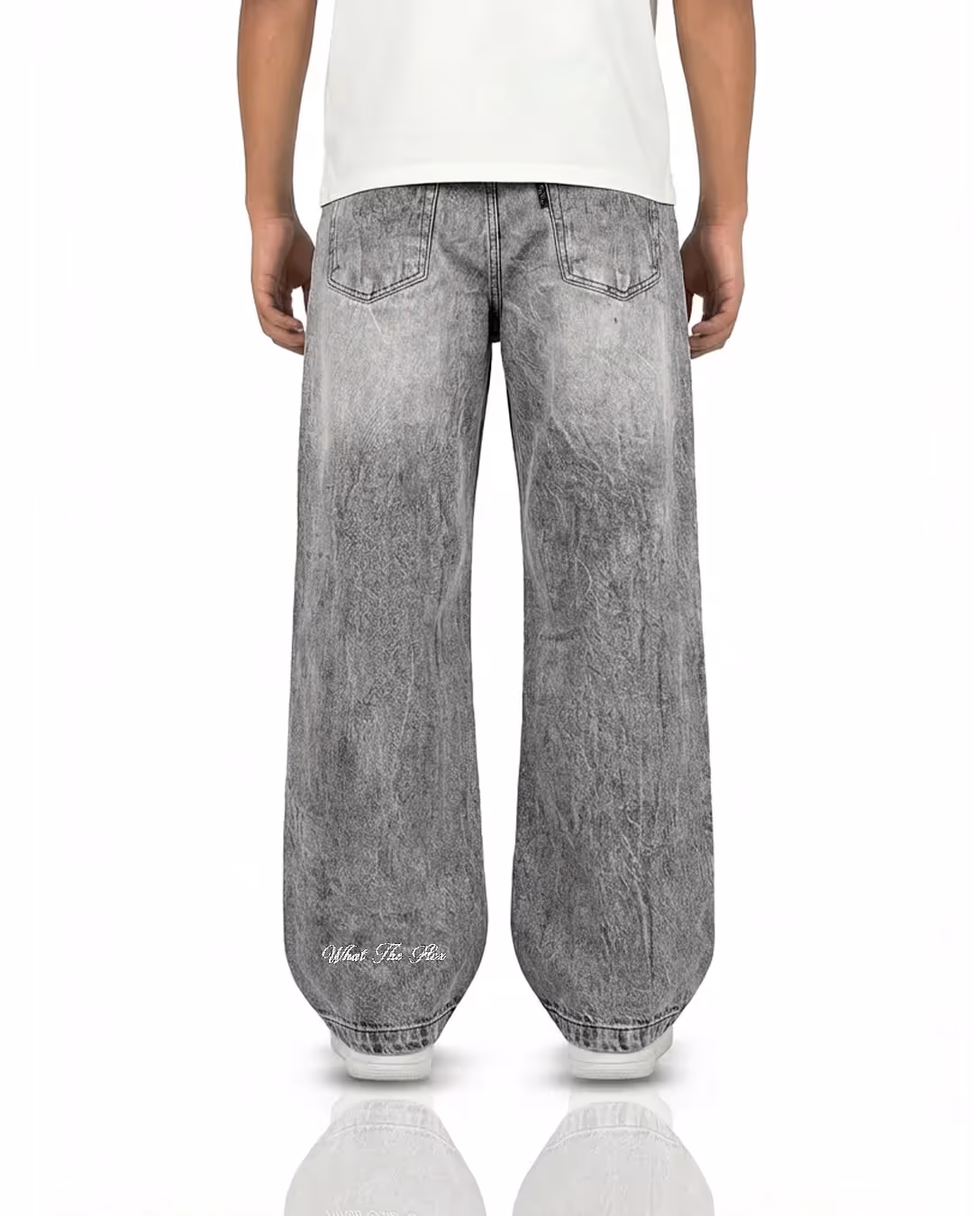 Grey Rugged Baggy Jeans image 6