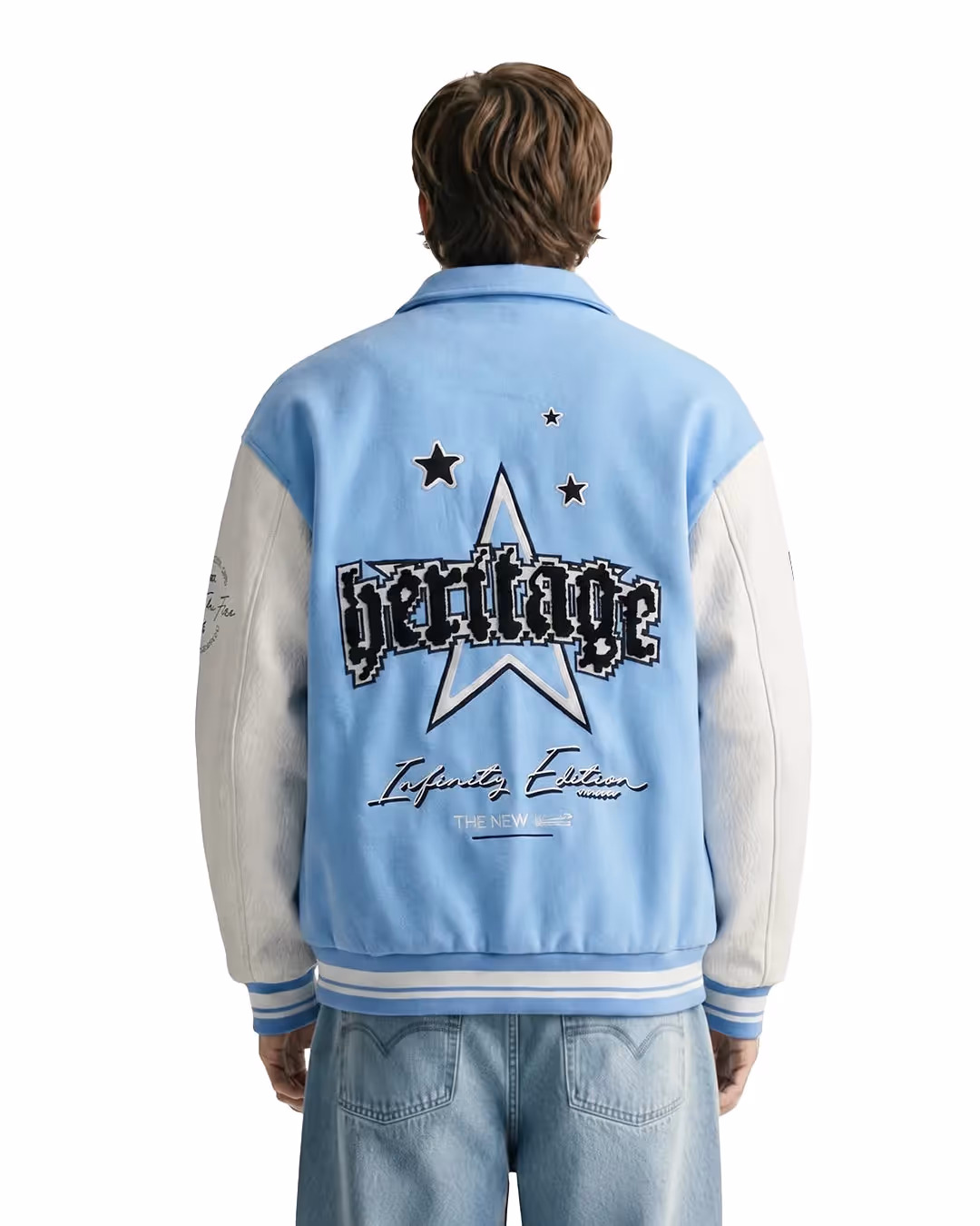 Heritage Light Blue Varsity Jacket image 2