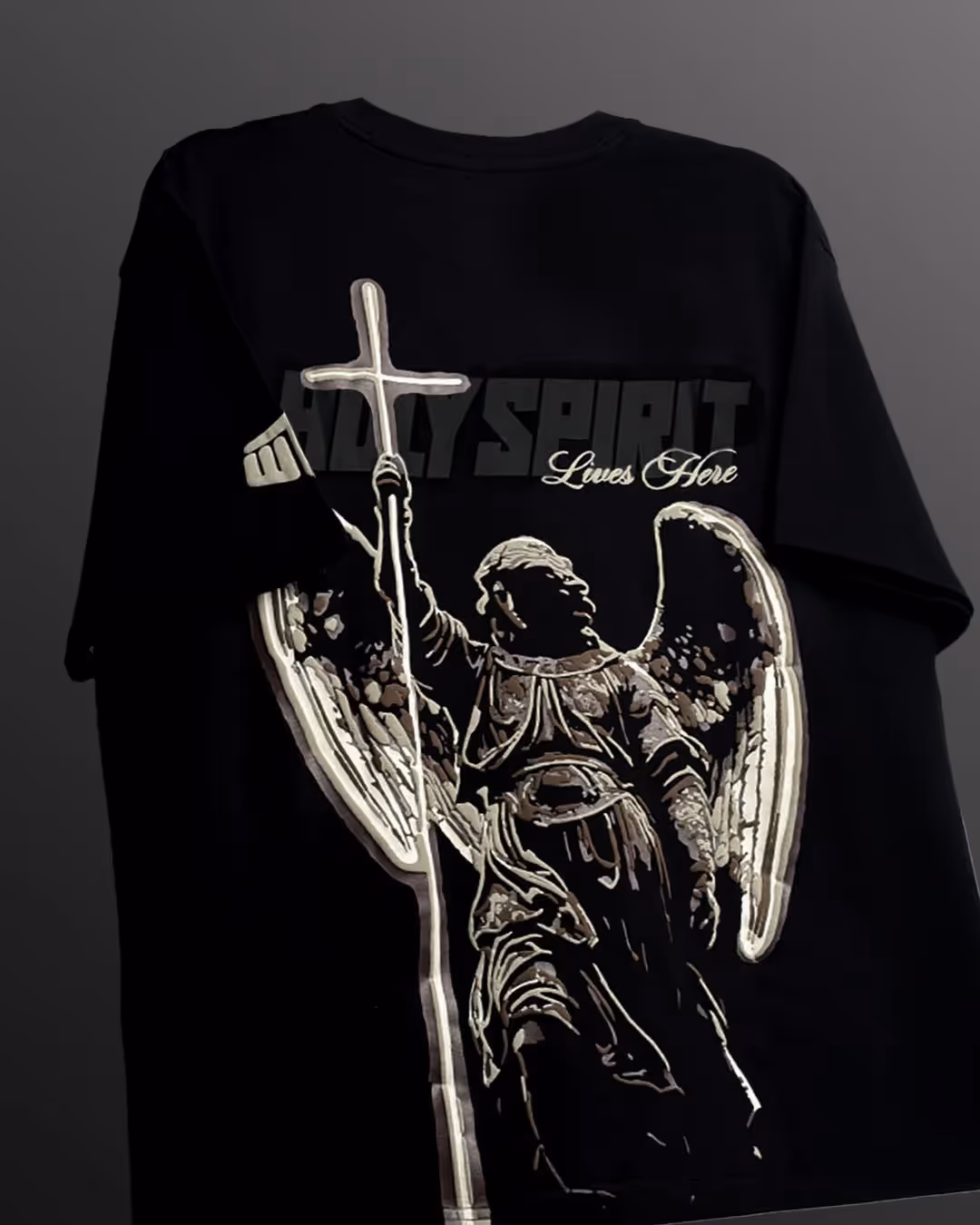 Holy Spirit Black Heavyweight T-Shirt image 3