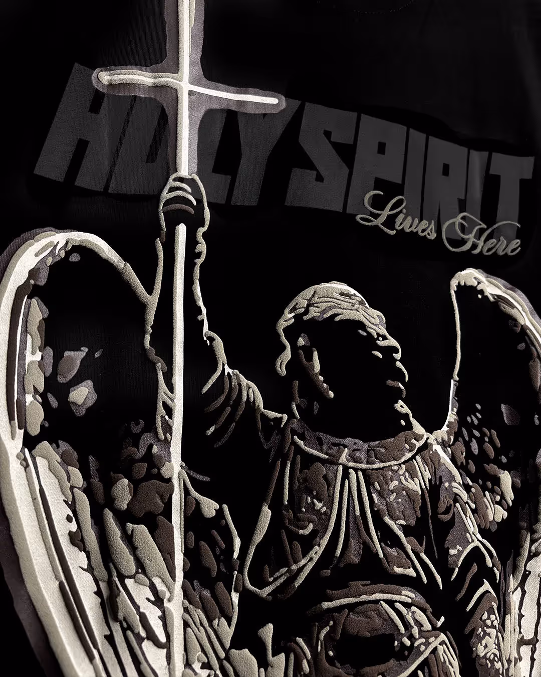 Holy Spirit Black Heavyweight T-Shirt image 5