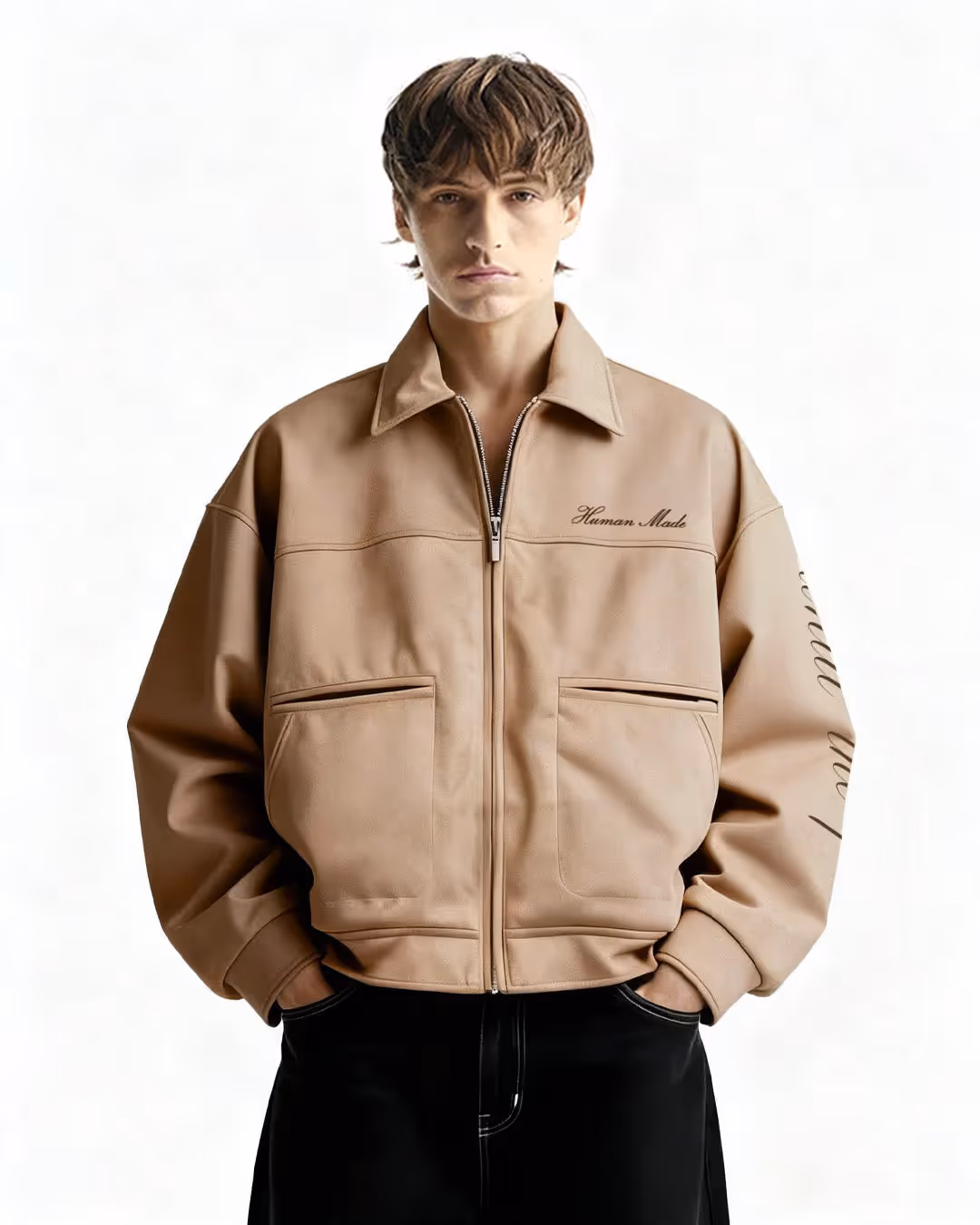 Human Made Cream Suede Jacket image 1