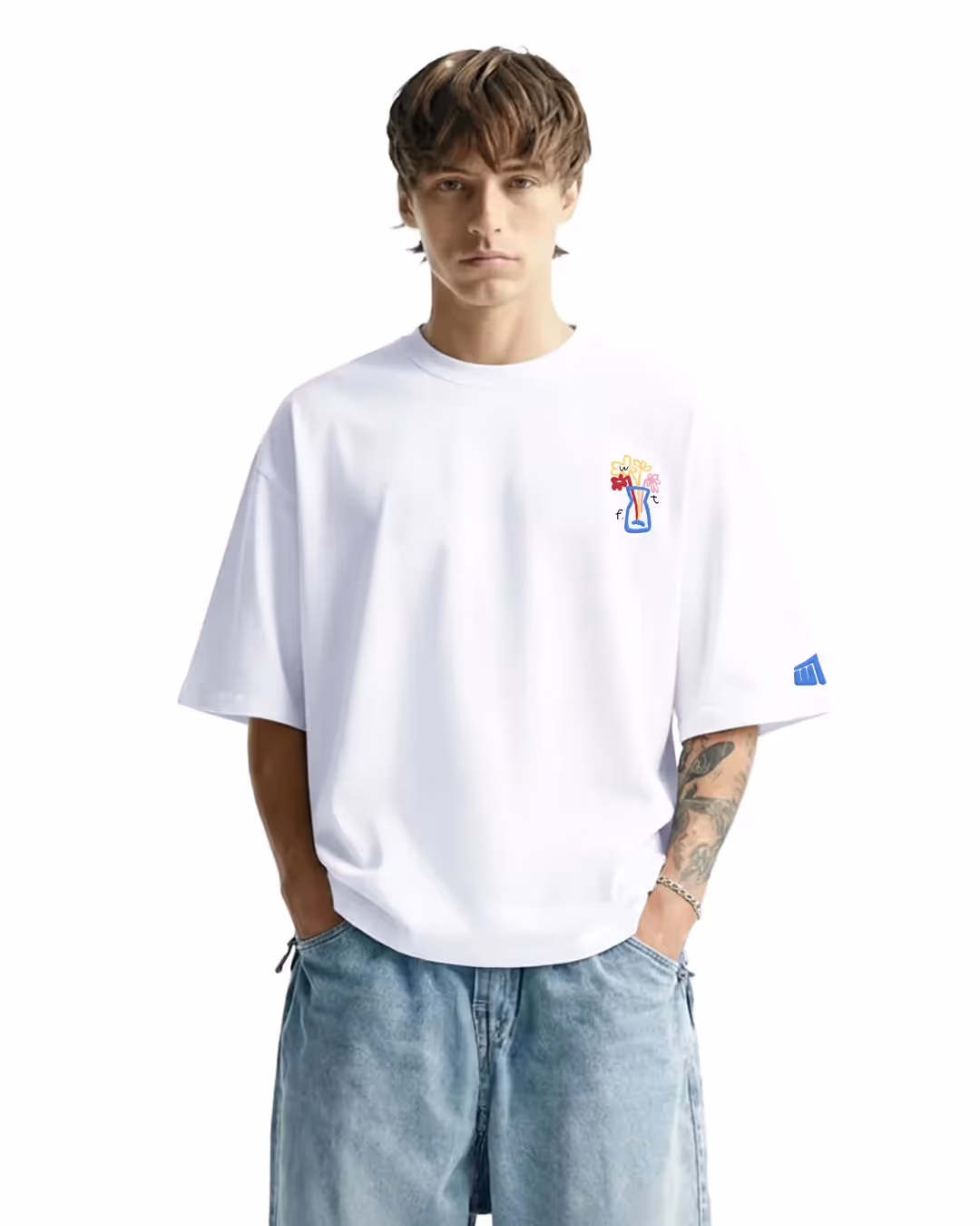 I Try White Boxy-Fit T-Shirt image 2