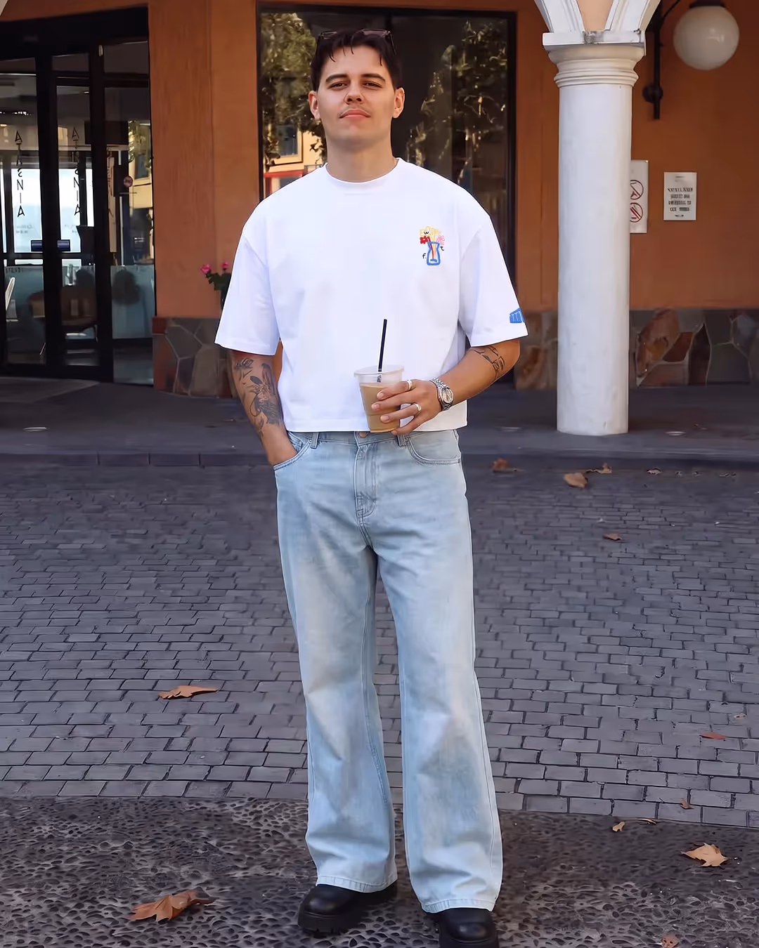 I Try White Boxy-Fit T-Shirt image 6